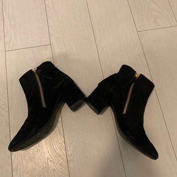 Cole Haan Saylor Grnd Botie II Boots Black Suede Size 6.5B - Picture 2 of 10